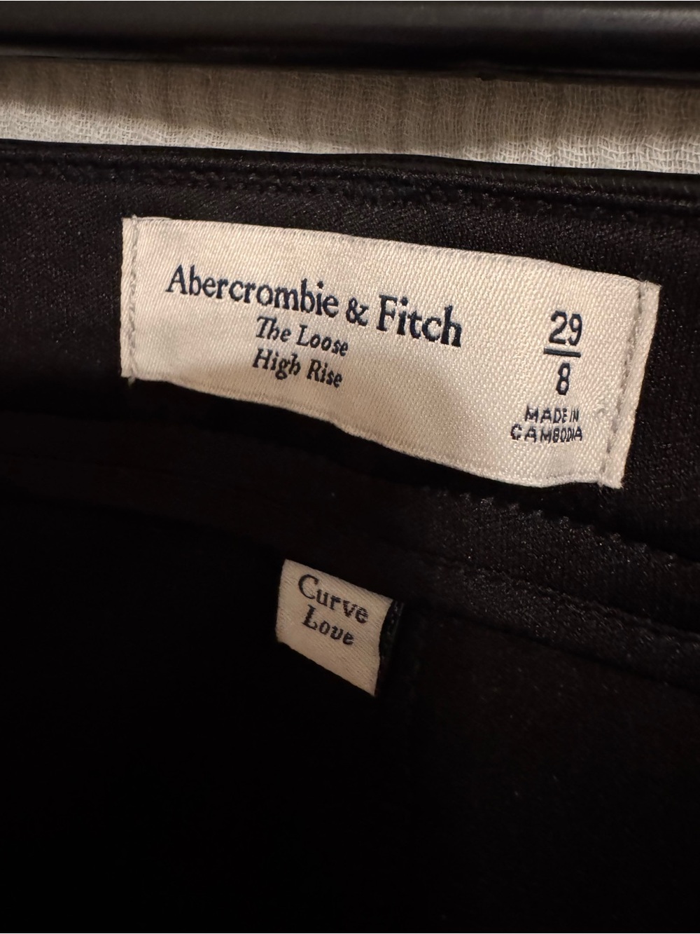 Abercrombie & Fitch Black faux leather pants- The Loose High Rise.Curve love fit